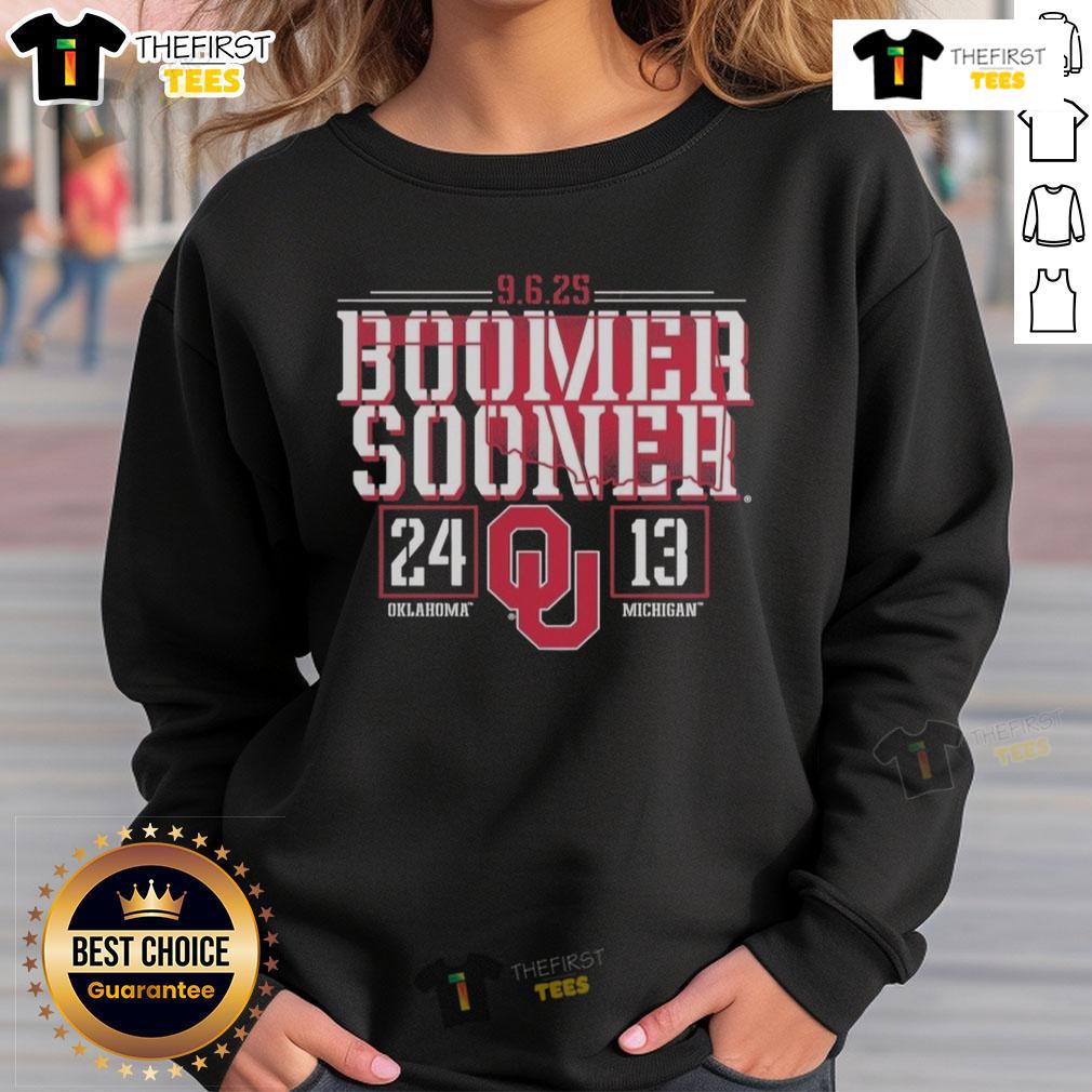 Official Oklahoma Sooners Beat Michigan Wolverines 2025 Score Sweatshirt Official Oklahoma Sooners beat Michigan Wolverines 2025 score sweatshirt showcasing team pride and sports victory.