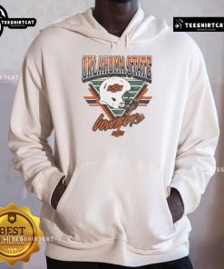 Official Oklahoma State Cowboys triangle vintage hoodie in orange and black, showcasing team pride and retro style.