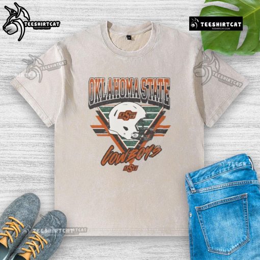 Official Oklahoma State Cowboys Triangle Vintage Washed T-Shirt featuring a classic design and soft fabric for fans.