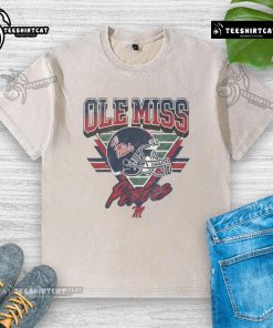 Official Ole Miss Rebels Triangle Vintage Washed T-Shirt in navy blue, featuring the iconic Rebels logo and soft fabric.
