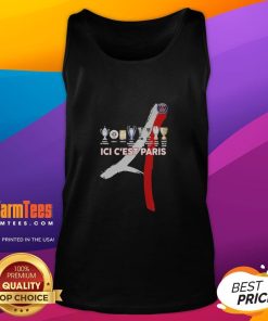Alt Text: Official Paris Saint-Germain Football ICI C'est Paris trophy tank top featuring team logo and stylish design.