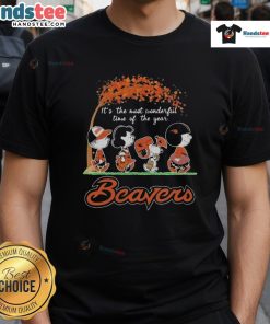 Official Peanuts Characters X Oregon State Beavers NFL 'Its The Most Wonderful Time Of The Year' T-Shirt design
