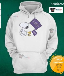 Alt Text: Official Peanuts Snoopy LSU Tigers NCAA College Football Hoodie featuring vibrant team colors and iconic character design.