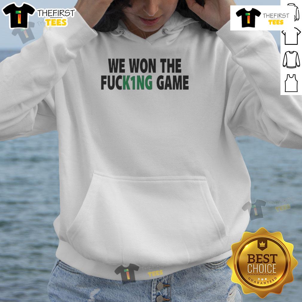 Official Philadelphia Eagles We Won The Fucking Game Hoodie Alt Text: Official Philadelphia Eagles 'We Won The F*ing Game' hoodie showcasing team pride and celebration in vibrant colors.