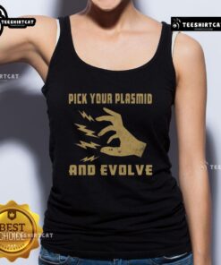Official Pick Your Plasmid And Evolve Tank Top featuring vibrant graphics and a comfortable fit for gamers and science lovers.