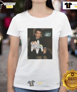 Official Pierce Brosnan Your Turn Ladies Tee featuring a stylish design perfect for fans of the iconic actor.