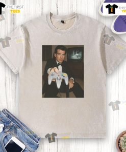 Official Pierce Brosnan Your Turn Washed T-Shirt featuring a vintage design, perfect for fans of the iconic actor.