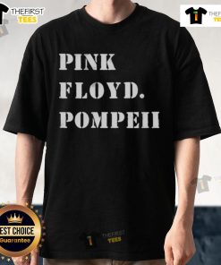 Alt Text: Official Pink Floyd Pompeii T-Shirt featuring iconic artwork and band logo, perfect for fans and collectors.