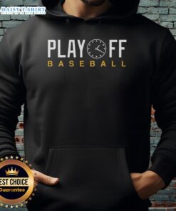 Official Playoff Baseball Clock Hoodie showcasing a stylish design perfect for fans and players during the playoffs.