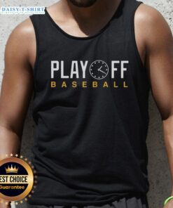 Official Playoff Baseball Clock Tank Top featuring a stylish design perfect for fans and summer wear.