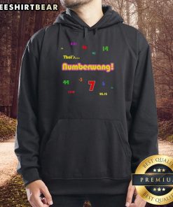 Official Powerball Numbers Numberwang Hoodie featuring bold design and vibrant colors for lottery enthusiasts.