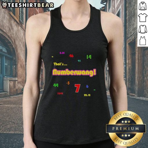 Official Powerball Numbers Numberwang tank top featuring bold graphics and vibrant colors, perfect for lottery fans.
