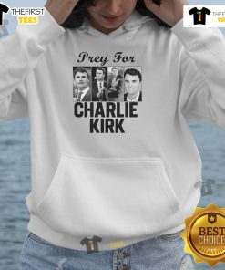 Official Pray For Charlie Kirk Tribute Support Hoodie featuring bold graphics promoting support for Charlie Kirk.