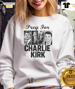 Official Pray For Charlie Kirk Tribute Support Sweatshirt showcasing a meaningful design in vibrant colors.