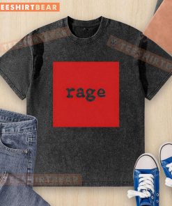 Alt Text: Official Rage Against The Machine washed t-shirt featuring bold logo design, perfect for fans and casual wear.
