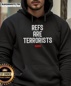 Official Refs Are Terrorist hoodie from SGPN Sports Gambling Podcast, featuring bold graphics and vibrant colors.