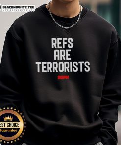 Official Refs Are Terrorist sweatshirt from SGPN Sports Gambling Podcast, perfect for sports betting enthusiasts.