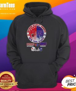Alt Text: Official Rutgers Scarlet Knights and New York Giants helmet hoodie with city skyline design, perfect for fans.