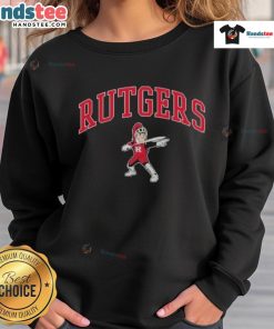 Official Rutgers Scarlet Knights Sir Henry New Sweatshirt in red, featuring the team's logo and stylish design.