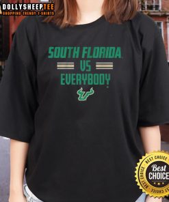 Official South Florida Bulls USF 'South Florida vs. Everybody' ladies tee, featuring team colors and logo design.