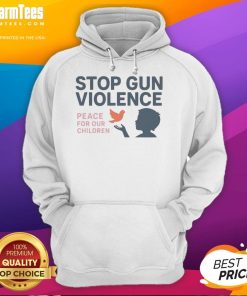 Official Stop Gun Violence hoodie promoting peace for our children, featuring bold graphics and a comfortable fit.