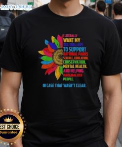 Official Sunflower T-Shirt promoting support for National Parks science with a vibrant sunflower design.