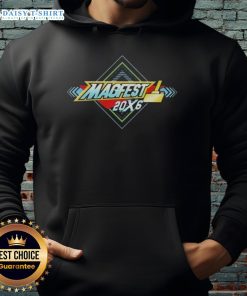 Official Super MAGFest 2026 Logo Hoodie featuring vibrant graphics and stylish design for gaming enthusiasts.