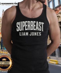 Alt Text: Official Superbeast Liam Jones 'Born To Do This' tank top featuring bold design and high-quality fabric for fitness enthusiasts.
