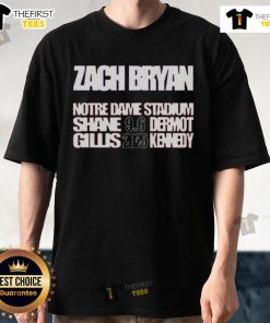 Official Tee Zach Bryan Live In Concert 2025-09-06 Notre Dame Events T-Shirt featuring vibrant design and concert details.