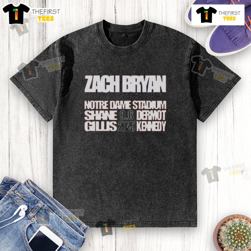 Official Tee Zach Bryan Live in Concert 2025-09-06 Notre Dame Events Washed T-Shirt Alt Text: Official Zach Bryan Live in Concert 2025 T-shirt featuring washed design from Notre Dame Events, perfect for fans.