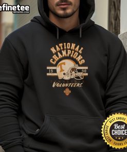 Alt Text: Official Tennessee Volunteers 1998 BCS National Champions hoodie featuring team colors and logo, perfect for fans.