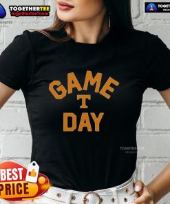 Alt Text: Official Tennessee Volunteers game day logo on a stylish college ladies tee, perfect for fans and game day attire.