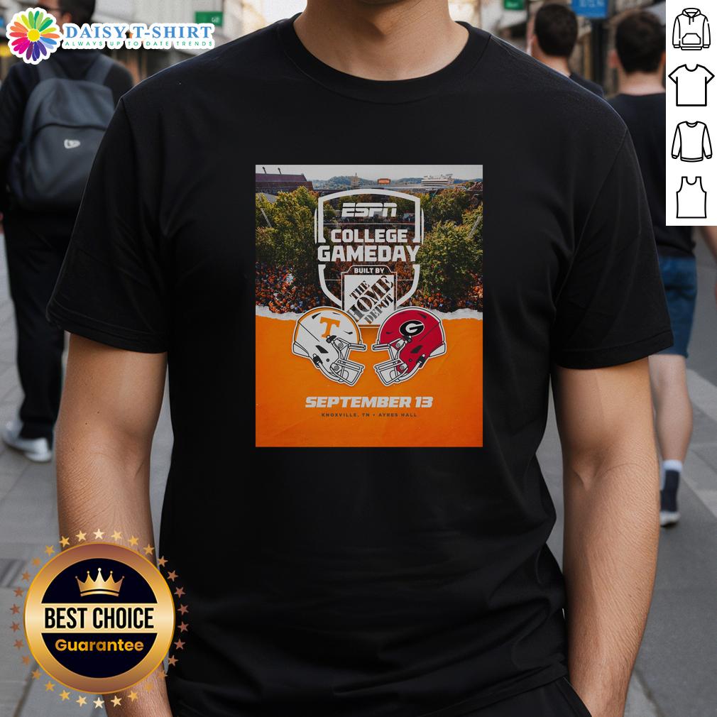 Official Tennessee Volunteers Vs Georgia Bulldogs 2025 College Gameday September 13 T-Shirt Official Tennessee Volunteers vs Georgia Bulldogs 2025 College Gameday T-Shirt, September 13, showcasing team spirit.