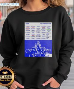 Alt Text: Official Tennis The Farewell Tour 2025 poster design on a stylish sweatshirt, perfect for fans and collectors.
