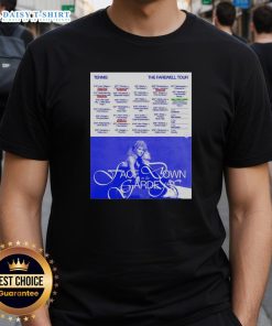 Alt Text: Official Tennis The Farewell Tour 2025 Poster T-Shirt featuring vibrant design and tour details, perfect for fans.