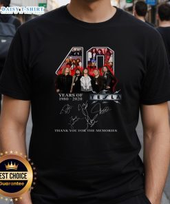 Official Tesla 45 Years T-Shirt 1981-2026 featuring 'Thank You For The Memories' design, perfect for fans and collectors.