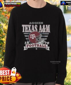 Official Texas A&M Aggies Stripe Splash Sweatshirt in maroon and white, perfect for game days and casual wear.