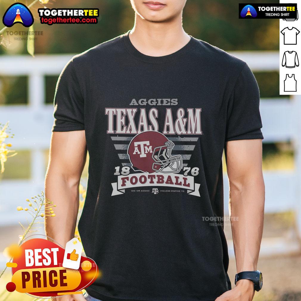 Official Texas A&M Aggies Stripe Splash T Shirt Alt Text: Official Texas A&M Aggies Stripe Splash T-Shirt featuring vibrant stripes and the iconic Aggies logo for fans and alumni.