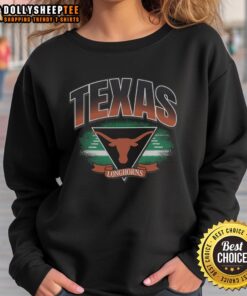 Alt Text: Official Texas Longhorns Arena Fade Sweatshirt in burnt orange, featuring the iconic Longhorn logo and comfortable design.