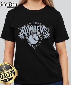 Official Bronx Bombers New York Yankees ladies tee featuring team logo and stylish design for female fans.