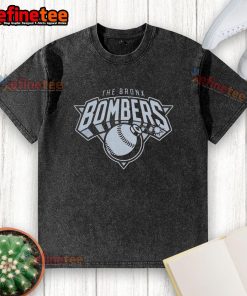 Official New York Yankees Bronx Bombers washed t-shirt featuring a vintage logo and comfortable fit for fans.