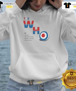 Official The Who Fall Tour 2025 hoodie featuring vibrant graphics, perfect for fans in Wantagh, NY.