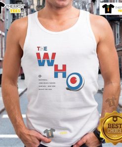 Official The Who Fall Tour 2025 Wantagh NY tank top featuring vibrant graphics and tour details for fans.