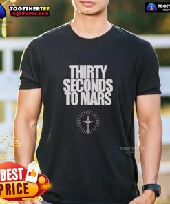 Alt Text: Official Thirty Seconds To Mars Summer Tour 2025 T-Shirt featuring vibrant graphics and tour dates for fans.