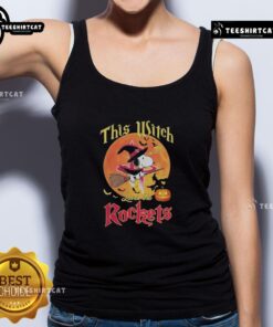 Official This Witch Loves The Houston Rockets Snoopy Halloween Tank Top featuring a festive design with Snoopy and Rockets logo.