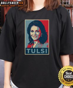 Official Tulsi Gabbard classic ladies tee featuring a stylish design, perfect for supporters of the political figure.