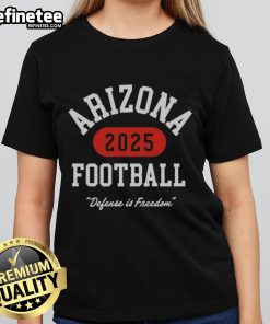 Official Turning Point Arizona Football Defense in Freedom 2025 Ladies Tee, showcasing a stylish design for fans.