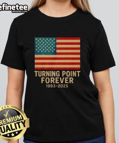 Alt Text: Official Turning Point Forever American 1993-2025 ladies tee featuring a stylish design and comfortable fit.