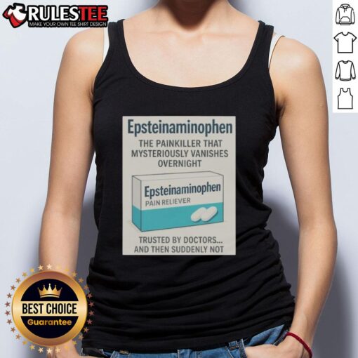 Official Tylenol Parody Tank Top featuring humorous design, perfect for casual wear and fans of funny graphic apparel.