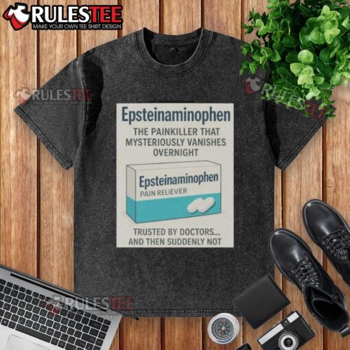 Official Tylenol parody washed t-shirt featuring a humorous design, perfect for casual wear and unique fashion statements.